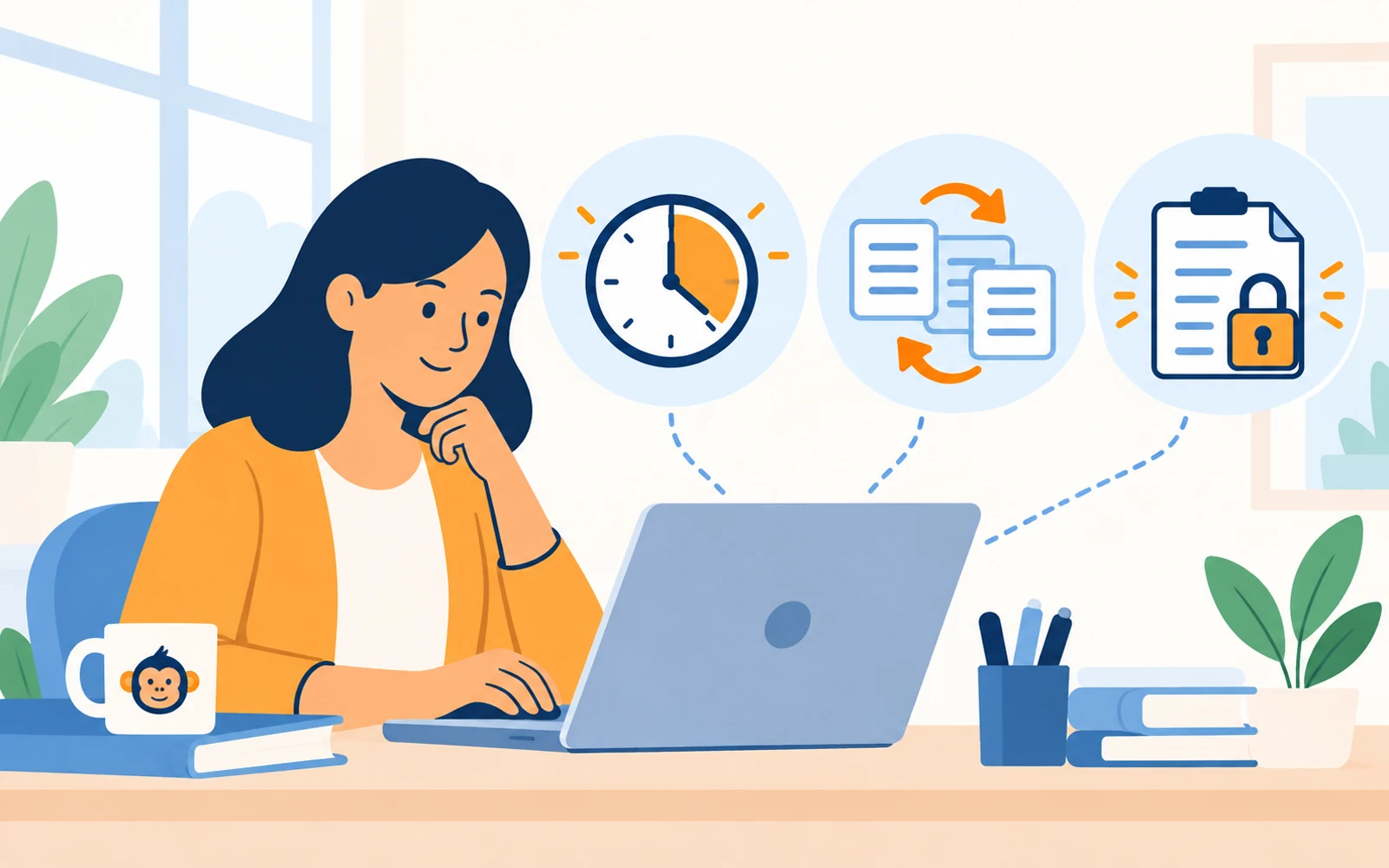 Teacher configuring online exam timing, question order, and copy restrictions